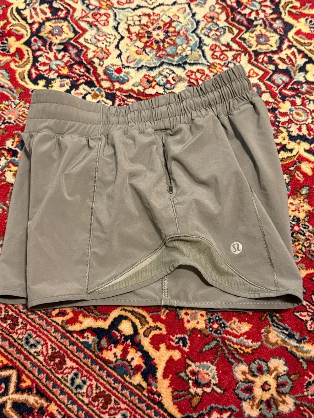 lululemon athletica Olive Gray Athletic Running Shorts